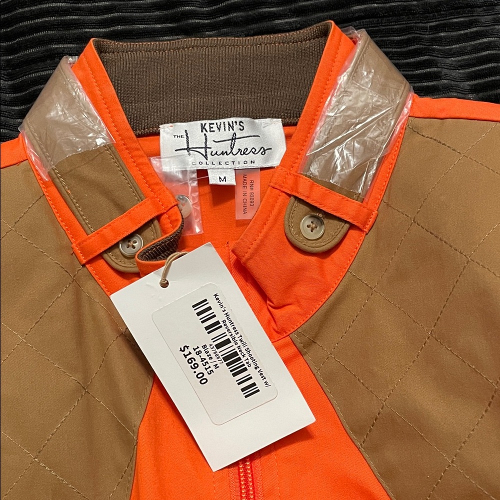 New Kevin's Huntress Twill Shooting Vest w/ Reversible Neck Tab MSRP $169.00 - Picture 8 of 9